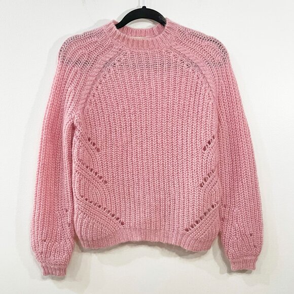 EUC Sézane Dwee Wool Mohair Blend Mockneck Sweater Pink XS - Picture 3 of 8